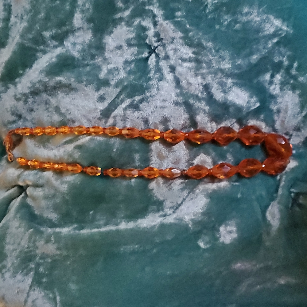 Vintage Czech glass beaded necklace